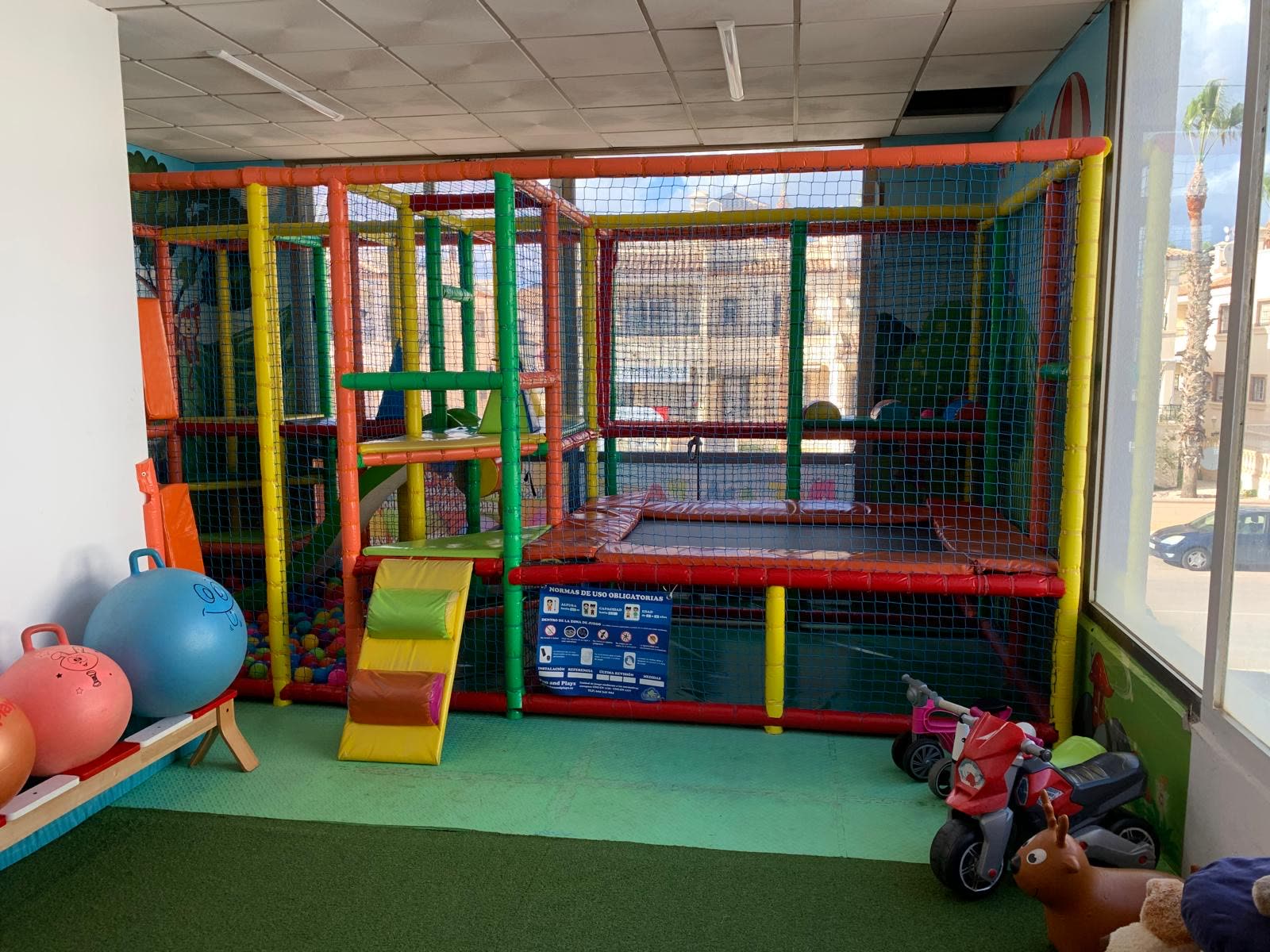 The indoor soft play frame and ball pit at Dream Park
